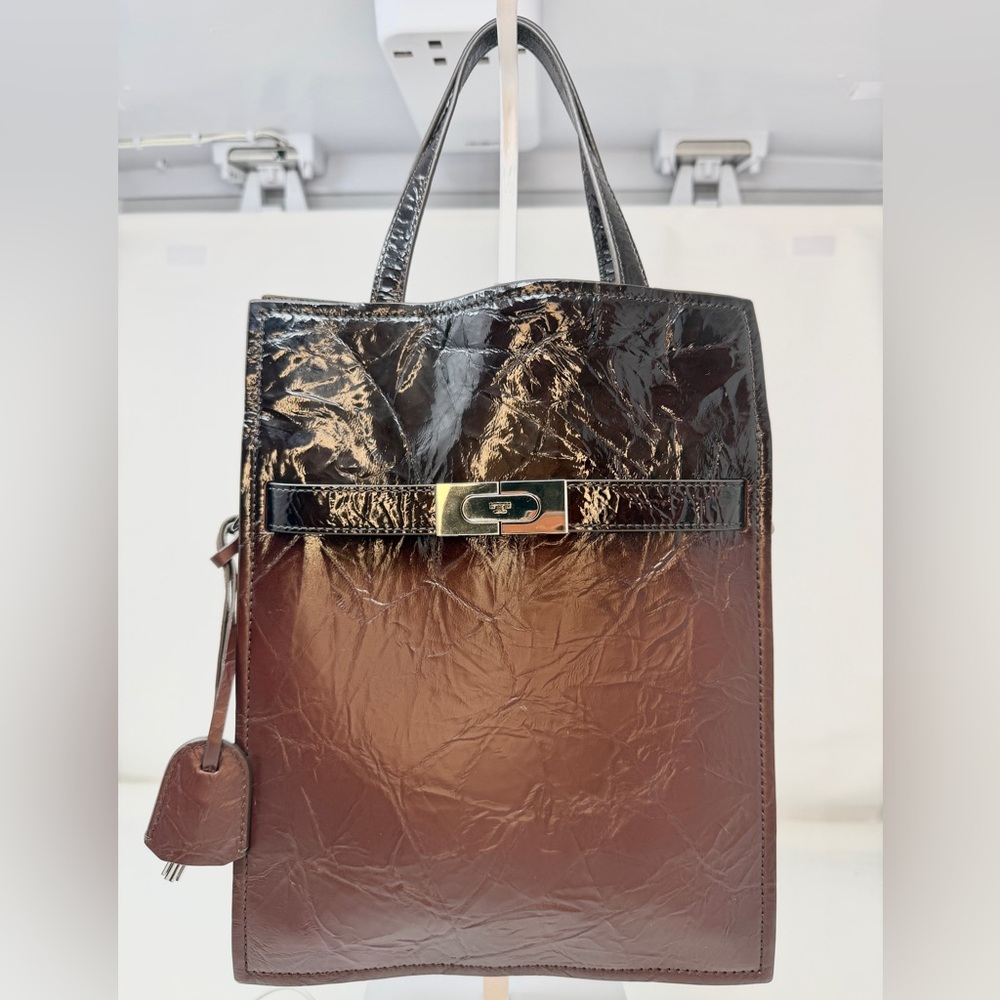 Tory Burch Lee Radziwill Rare/Unique Ombré Degradé Shopper Tote $898 retail